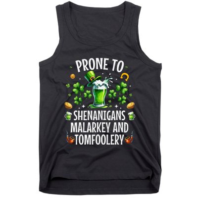 Prone To Shenanigans Malarkey Tomfoolery St Patricks Tank Top