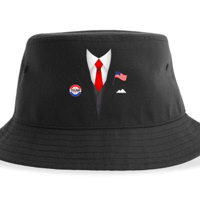 President Trump Suit Halloween Lazy Costume Sustainable Bucket Hat