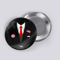 President Trump Suit Halloween Lazy Costume Button