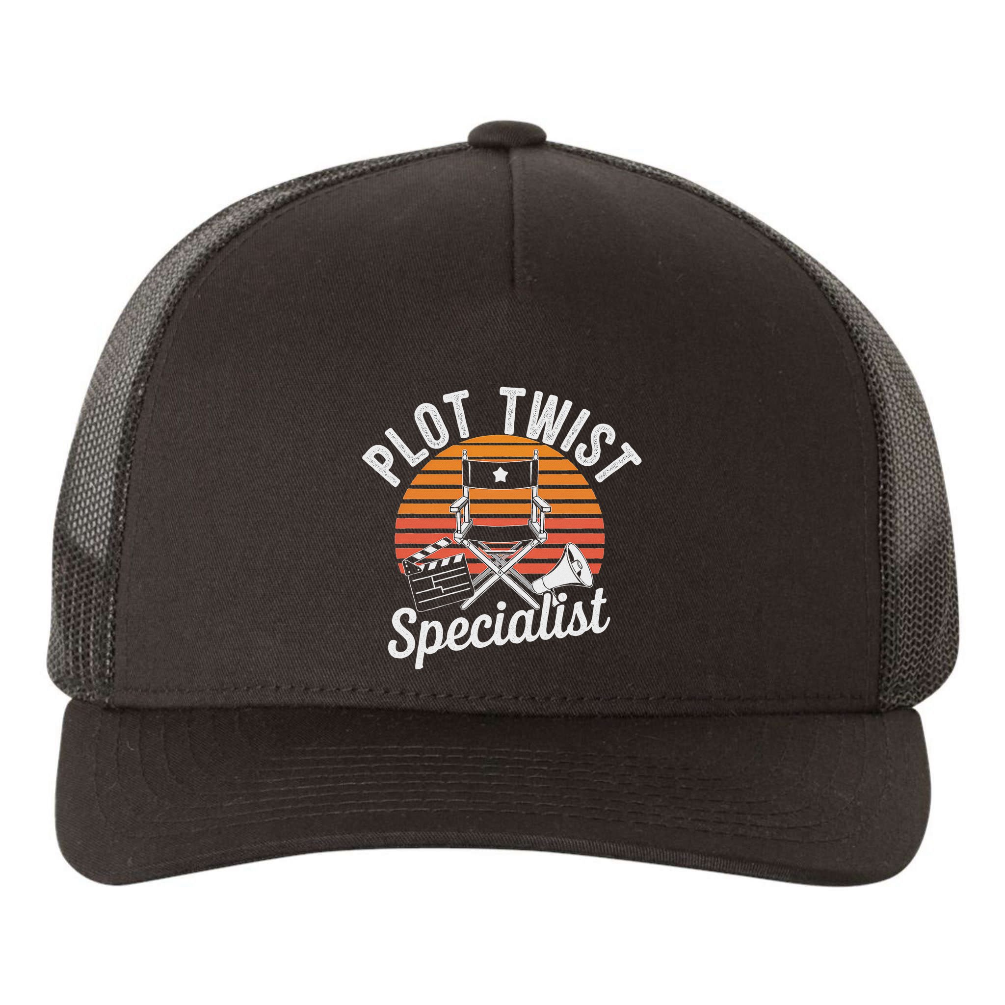 Plot Twist Specialist Film Director Filmmaker Movie Yupoong Adult 5-Panel Trucker Hat
