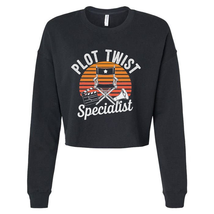 Plot Twist Specialist Film Director Filmmaker Movie Cropped Pullover Crew