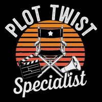 Plot Twist Specialist Film Director Filmmaker Movie Cropped Pullover Crew