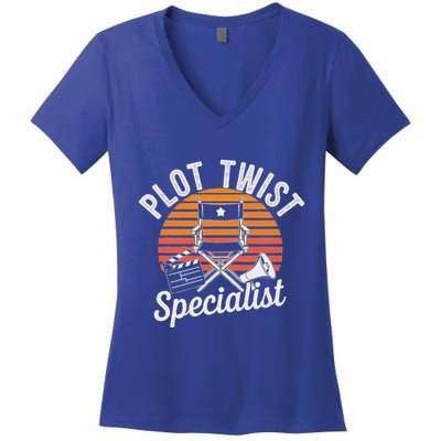 Plot Twist Specialist Film Director Filmmaker Movie Women's V-Neck T-Shirt
