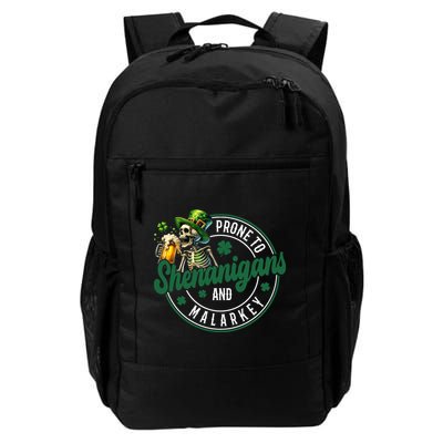 Prone To Shenanigans And Malarkey St Patricks Day Backpack