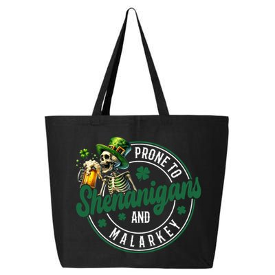 Prone To Shenanigans And Malarkey St Patricks Day 25L Jumbo Tote