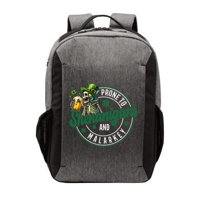 Prone To Shenanigans And Malarkey St Patricks Day Vector Backpack