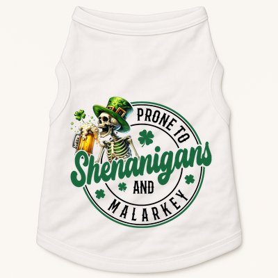 Prone To Shenanigans And Malarkey St Patricks Day Doggie Tank