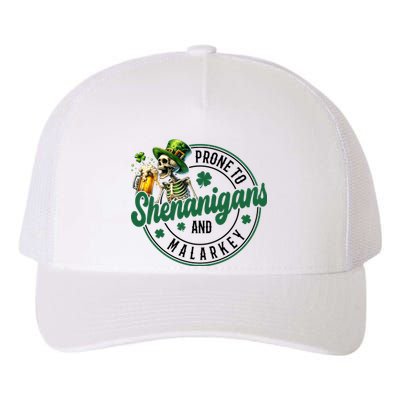 Prone To Shenanigans And Malarkey St Patricks Day Yupoong Adult 5-Panel Trucker Hat