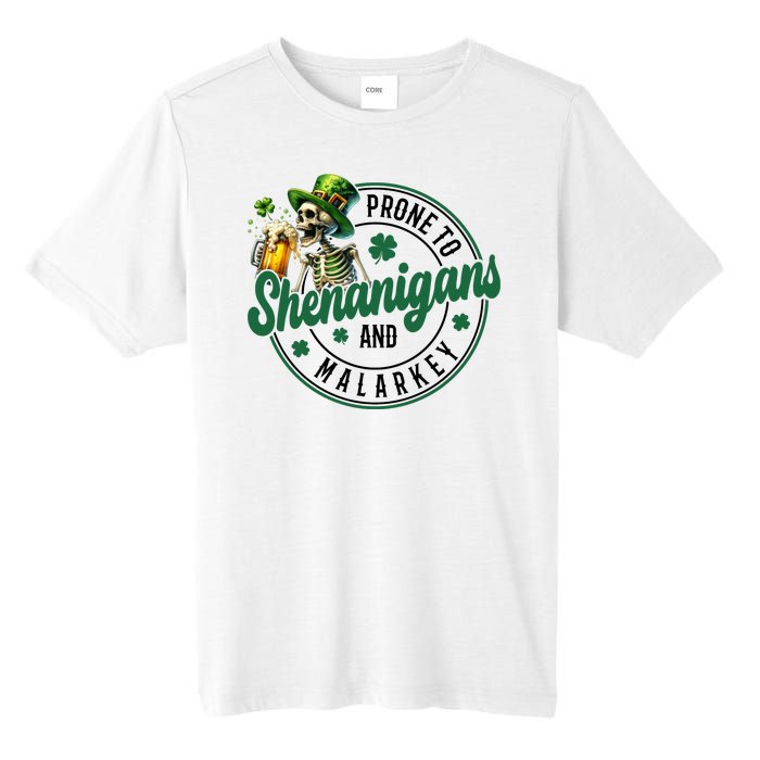 Prone To Shenanigans And Malarkey St Patricks Day Tall Fusion ChromaSoft Performance T-Shirt