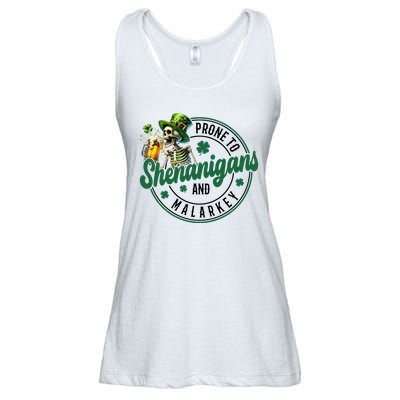 Prone To Shenanigans And Malarkey St Patricks Day Ladies Essential Flowy Tank