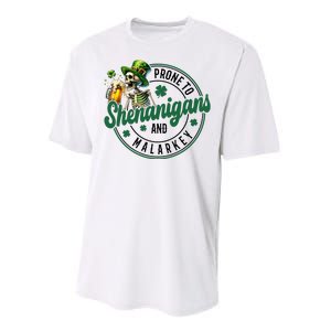 Prone To Shenanigans And Malarkey St Patricks Day Performance Sprint T-Shirt