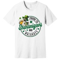 Prone To Shenanigans And Malarkey St Patricks Day Premium T-Shirt
