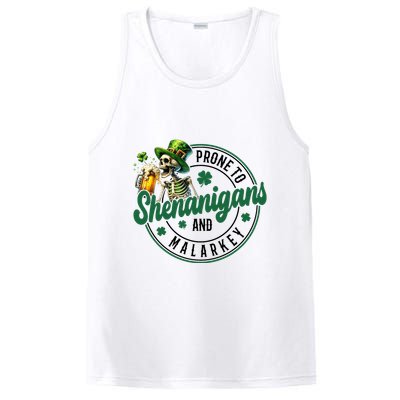 Prone To Shenanigans And Malarkey St Patricks Day PosiCharge Competitor Tank