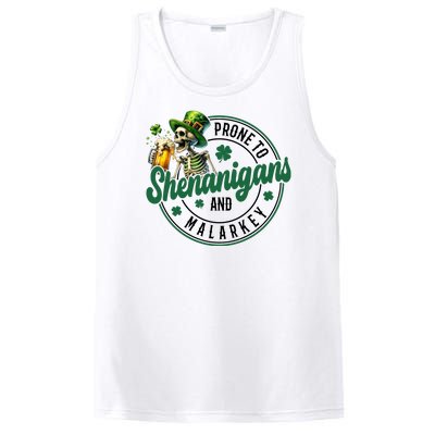 Prone To Shenanigans And Malarkey St Patricks Day PosiCharge Competitor Tank