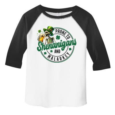 Prone To Shenanigans And Malarkey St Patricks Day Toddler Fine Jersey T-Shirt