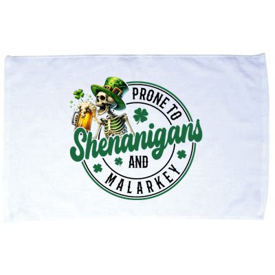 Prone To Shenanigans And Malarkey St Patricks Day Microfiber Hand Towel