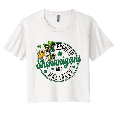 Prone To Shenanigans And Malarkey St Patricks Day Crop Top