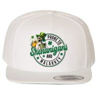 Prone To Shenanigans And Malarkey St Patricks Day Wool Snapback Cap