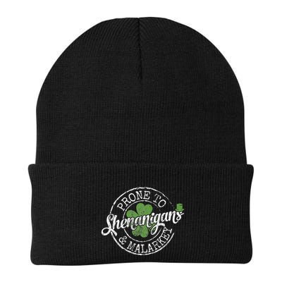 Prone To Shenanigans & Malarkey Fun Clovers St Patrick's Day Beanie