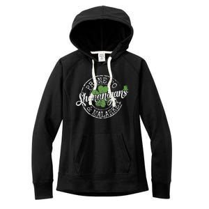 Prone To Shenanigans & Malarkey Fun Clovers St Patrick's Day Women's Fleece Hoodie