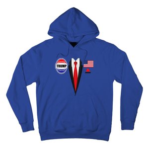 President Trump Suit Halloween Lazy Costume Flag Hoodie