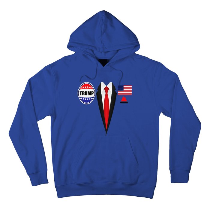 President Trump Suit Halloween Lazy Costume Flag Hoodie