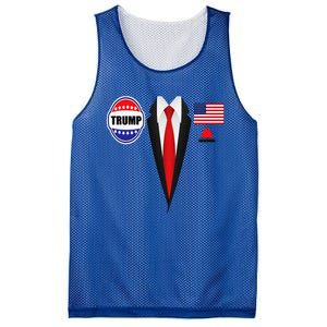 President Trump Suit Halloween Lazy Costume Flag Mesh Reversible Basketball Jersey Tank