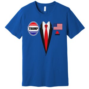 President Trump Suit Halloween Lazy Costume Flag Premium T-Shirt