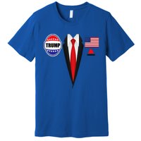 President Trump Suit Halloween Lazy Costume Flag Premium T-Shirt