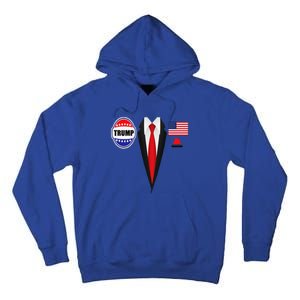 President Trump Suit Halloween Lazy Costume Flag Tall Hoodie