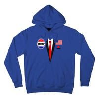 President Trump Suit Halloween Lazy Costume Flag Tall Hoodie