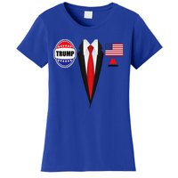 President Trump Suit Halloween Lazy Costume Flag Women's T-Shirt