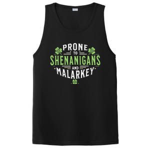 Prone To Shenanigans & Malarkey Fun Clovers St Patrick's Day PosiCharge Competitor Tank