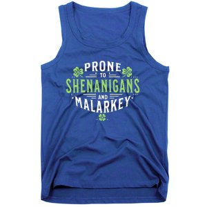 Prone To Shenanigans & Malarkey Fun Clovers St Patrick's Day Tank Top