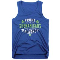 Prone To Shenanigans & Malarkey Fun Clovers St Patrick's Day Tank Top