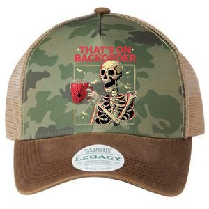 Pharmacy Tech Skeleton ThatS Backorder Funny Halloween Legacy Tie Dye Trucker Hat