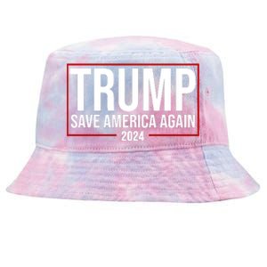 Pro Trump Save America Again 2024 Election Tie-Dyed Bucket Hat