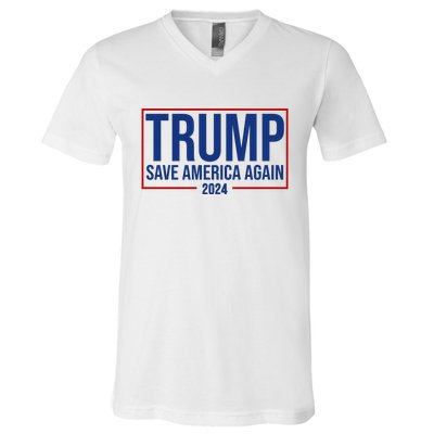 Pro Trump Save America Again 2024 Election V-Neck T-Shirt