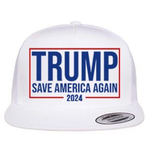 Pro Trump Save America Again 2024 Election Flat Bill Trucker Hat