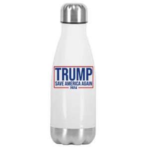 Pro Trump Save America Again 2024 Election Stainless Steel Insulated Water Bottle