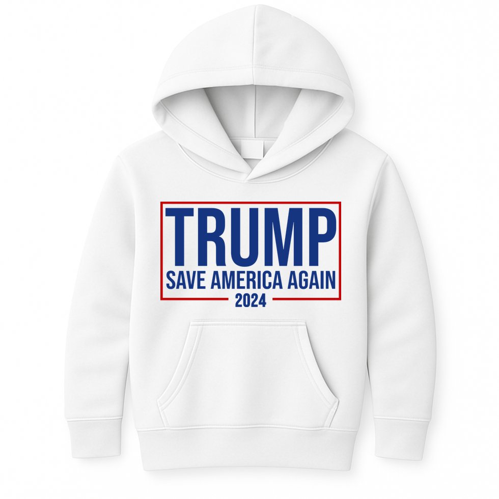 Pro Trump Save America Again 2024 Election Kids Hoodie