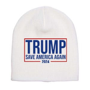 Pro Trump Save America Again 2024 Election Short Acrylic Beanie