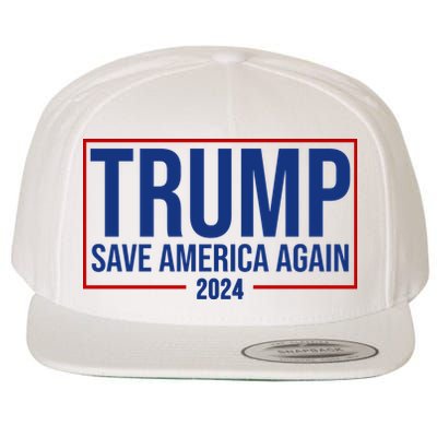 Pro Trump Save America Again 2024 Election Wool Snapback Cap