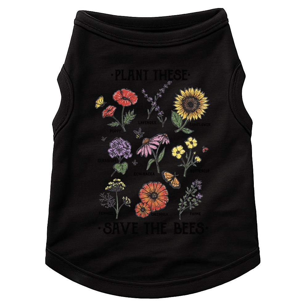 Plant These Save The Bees Flowers Gardening Gift Doggie Tank