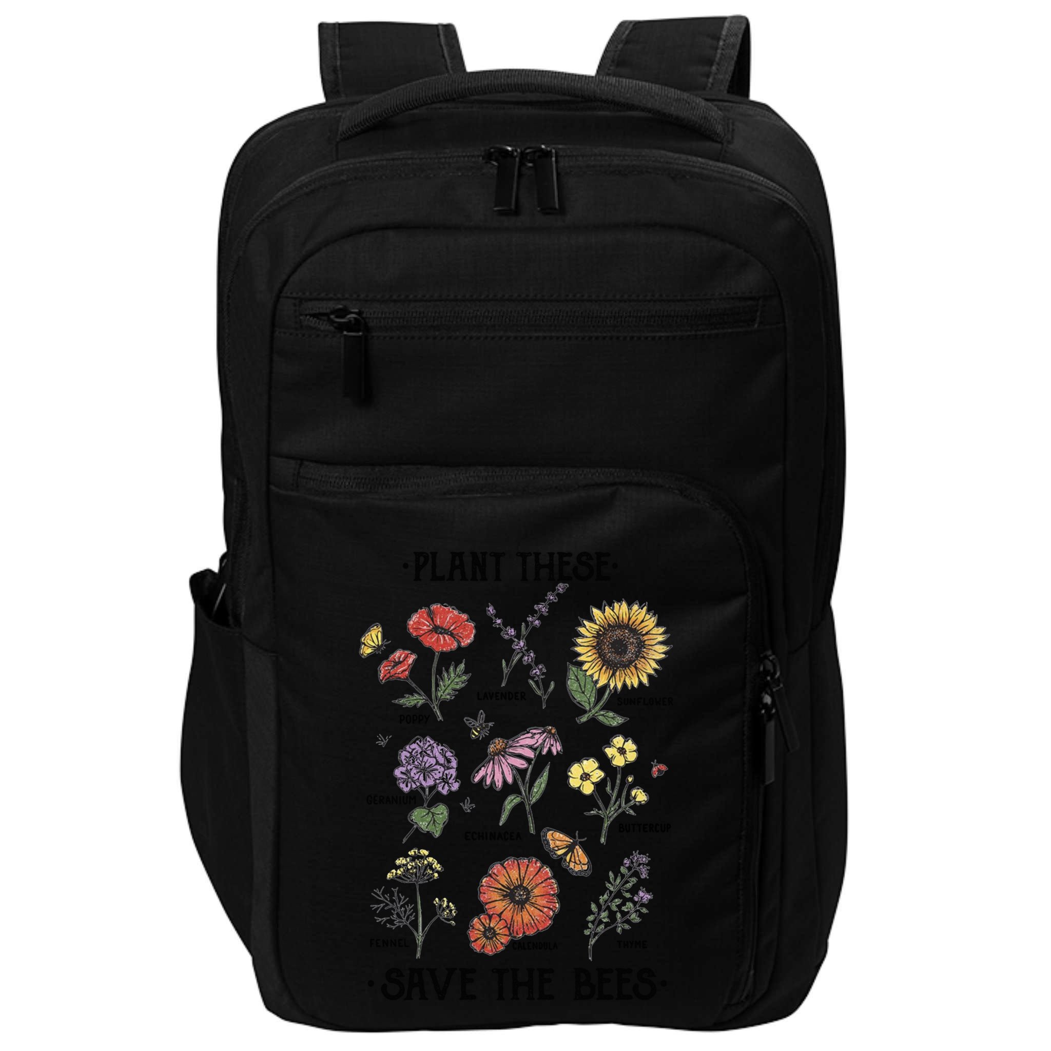 Plant These Save The Bees Flowers Gardening Gift Impact Tech Backpack