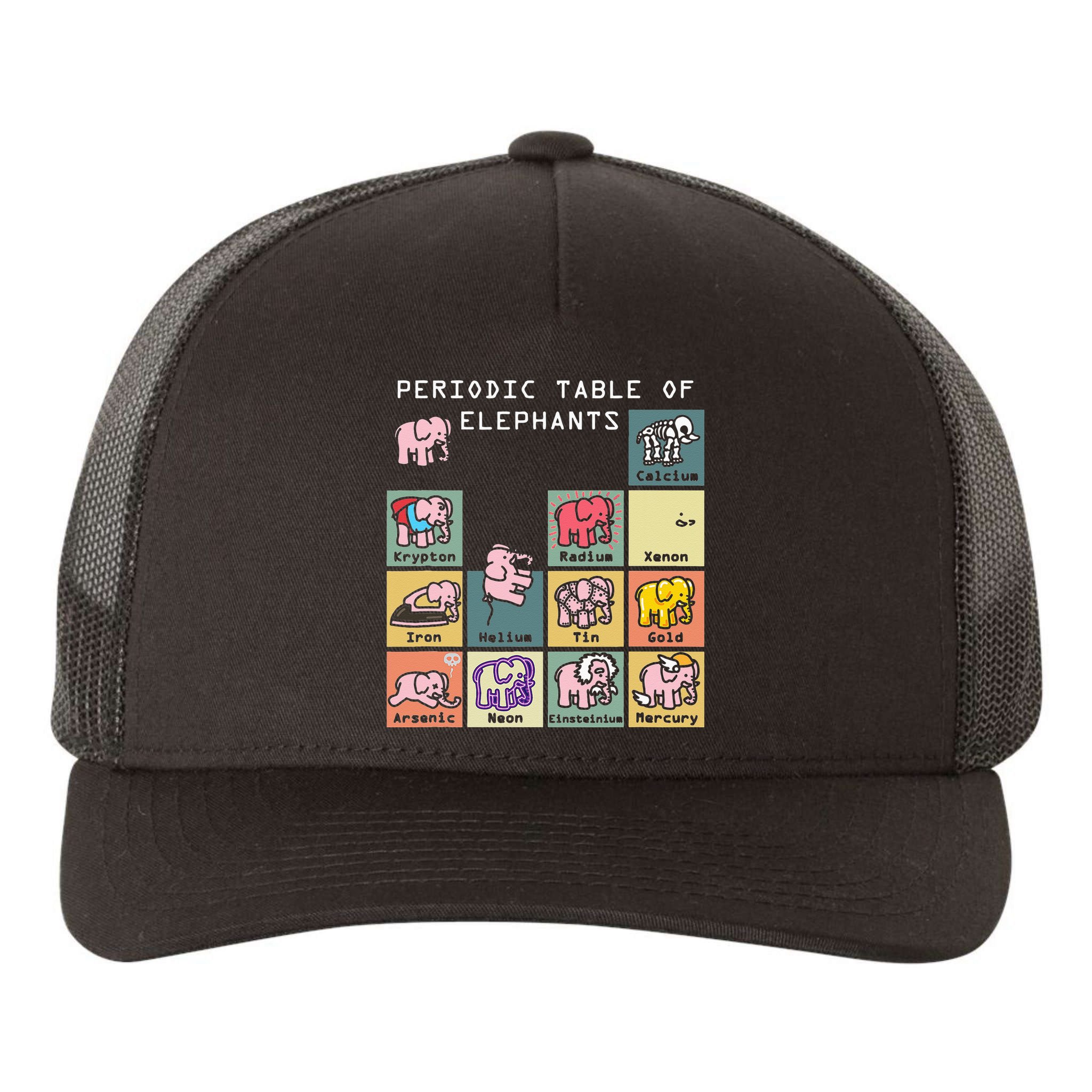 Periodic Table Science Club Biology Teacher Elephant Lover Yupoong Adult 5-Panel Trucker Hat