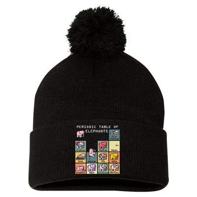 Periodic Table Science Club Biology Teacher Elephant Lover Pom Pom 12in Knit Beanie