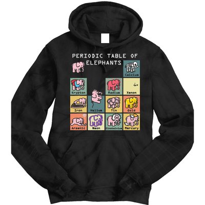 Periodic Table Science Club Biology Teacher Elephant Lover Tie Dye Hoodie