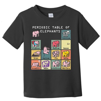 Periodic Table Science Club Biology Teacher Elephant Lover Toddler T-Shirt