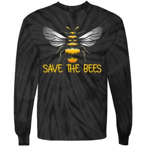 Plant These Save the Bees Bumblebee Climate Change Earth Day Tie-Dye Long Sleeve Shirt